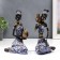 Souvenir Polystone "African Amadi" Blue Dress with MIXs 19x11x7.7 cm patterns