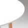 Table on wooden legs Hy-T06, white, size 80x74 cm