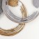 Wall metal decor "Rings" 89.5x4.4x49.5 cm