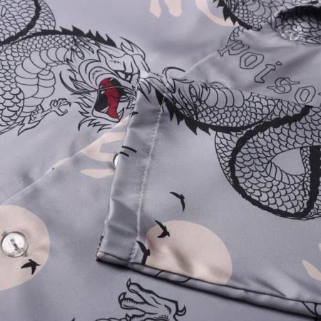 Female pajamas (shirt and trousers) KAFTAN "Dragon", size 52-54, gray-8
