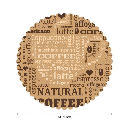 The tablecloth “Breakfast with coffee”, round, Saten, d = 150 cm-1