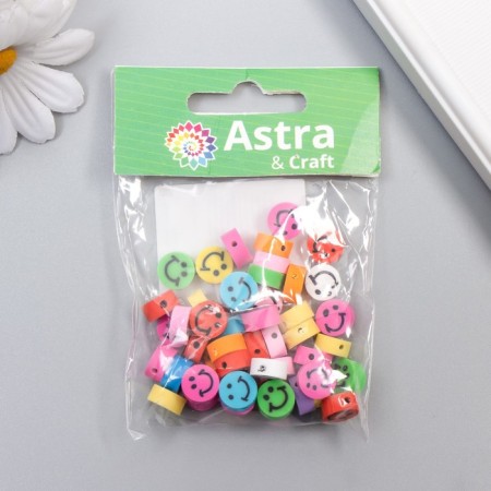 A set of beads made of polymer clay "Astra" 10 mm, 20 g, emoticons-3