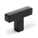 Pen button Square Cappio RSC008, stainless steel, black color black