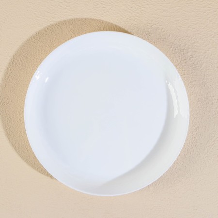 A set of dining plates luminarc diwali shells, d = 25 cm, glass ceramics, 6 pcs, white color-2