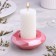 Complete "Complete" from gypsum with faces large, 10.5x3cm, pink