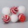 Set of balls plastic D-6 cm, 6 pcs "Festive surprise" red-white