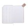 The diary is low, 120x200 mm 128 sheets, leatherette, gray block 70 g/m2, lies, a refrain with a colored button, gray