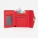 Women's wallet on the button, red color