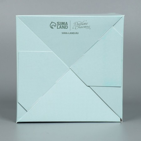 Gift box for flowers with PVC lid, packaging, Present, 12 x 12 x 12 cm-3