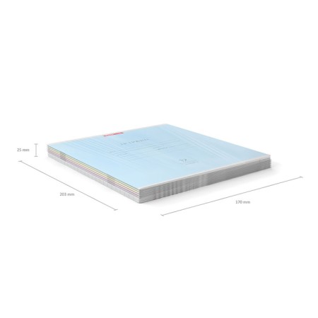 Notebook of 12 sheets in the Erichkrause "Classic", cover coated cardboard, offset block 100% white, mix-6