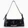 Women's bag with chains, 28*12*6 cm, black color
