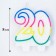 Candle for the cake "Jubilee giant", the number "20", a tone rim, 7.5 cm