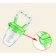 Nibbler for feeding, with silicone mesh, green color
