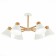 Ceiling EVOLUCE lamp. Sle103702-06. BUVE. 6x60 watts, E27, 73.5x73.5x37 cm, color light wood, white