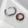 Piercing in the ear "Ring" Saturn, d = 13 mm, gasoline color in silver