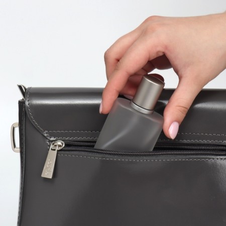 Glass bottle for perfume, with a spray, 30 ml, silver color-12