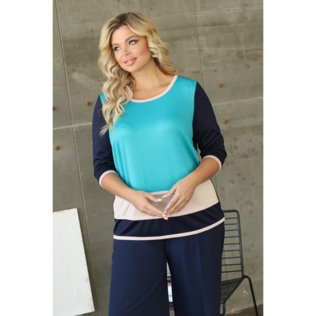 Female jumper, size 54, turquoise color-11