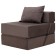 Handwheel chair-bed "Essen", velor fabric, brown color