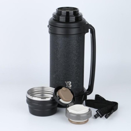 Thermos, 2 l, path "Devis", with a mug, with a strap, retains heat 20 hours, 13.5 x 34 cm, black 710922-1