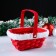 Wicker basket "New Year", red, 15 × 12 × 7.5/25 cm, veneer