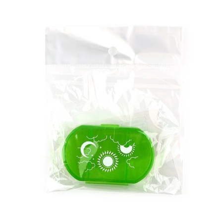 Aidlery "Health", 3 sections, green, 6 x 4 x 1.3 cm-3