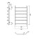 Domoterm water heated towel rail "Laura" P6, 500x800 mm, gold