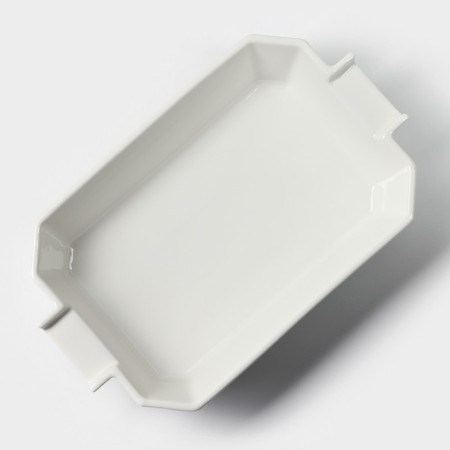 Board of heat -resistant ceramics Bellatenero, 31 × 19 × 7.5 cm, white color-6