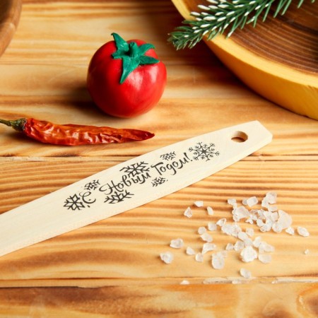 Wooden blade "Happy New Year"-2