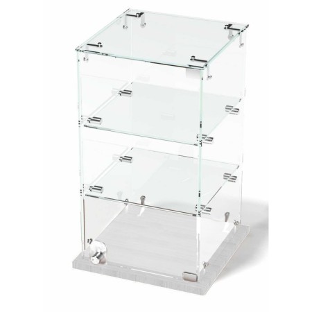Desktop window, 2 shelves, 300 × 300 × 500, chipboard, glass color white-1