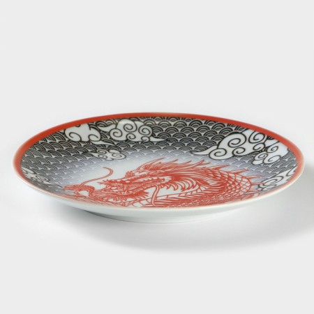 Porcelain plate "Fiery snake", D = 24 cm-1