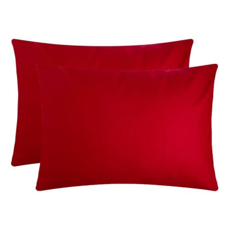 Set of pillowcases "Ethel" col. red, 50x70 cm - 2 pcs, 100% cotton, calico