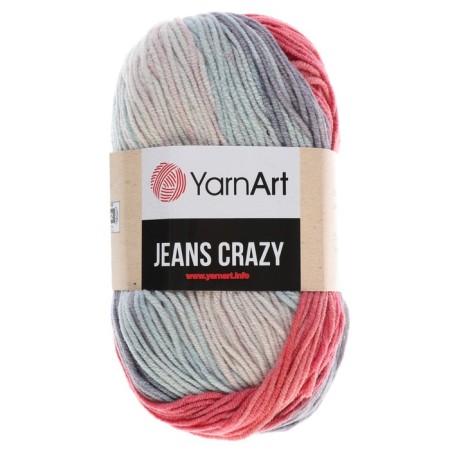 Yarn "Jeans Crazy" 55% cotton, 45% acrylic 160m/50g (8205 print)-1