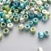 Glass bead 11/0 "cylinder. Blue-green gloss" 10 g