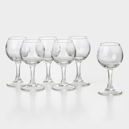 A set of glass glasses "French restaurant", 65 ml, 6 pcs