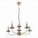 Suspended EVOLUCE lamp. Sle1117-203-05. Attic. 5x40 watts, E14, 65x65x40 cm, golden color