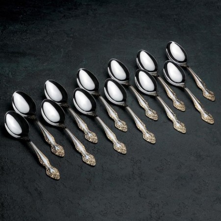 Tablespoon “Troika”, h = 19 cm, thickness 2 mm, local nitride titanium coating, silver color-2
