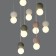 Suspended chandelier Mantra Galaxia, E27, 9x20W, 210 mm, white color