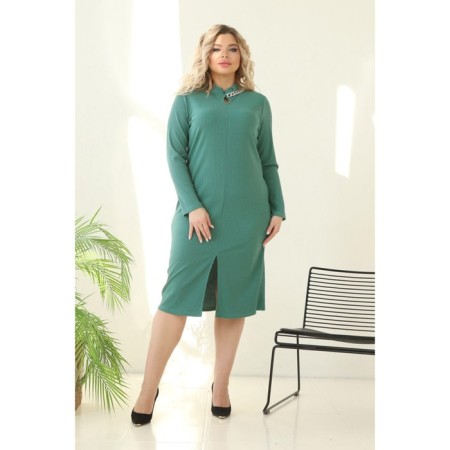 Women's dress, size 52, green color-13