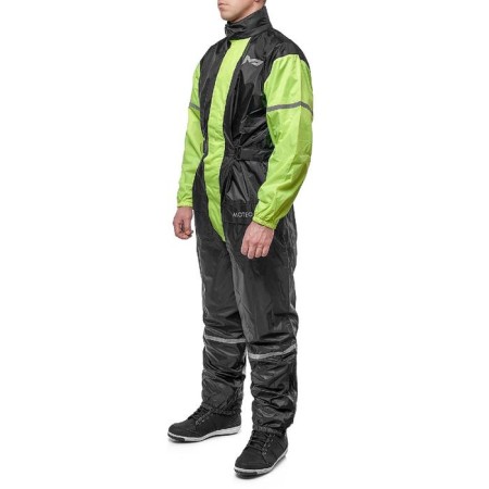 Rain overalls Bubble Dog, size XS, black and yellow-1