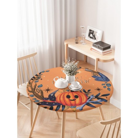 The tablecloth “Magic Halloween”, round, oxford, elastic band, size 120x120 cm, diameter 75-100 cm-2