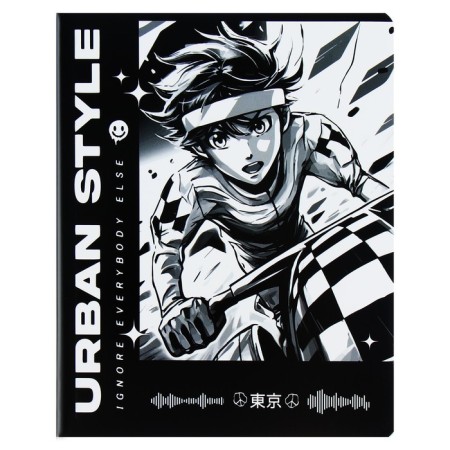 A notebook of 96 sheets in a cage on an anime clip. TOKYO, cover coated cardboard, VD-LK, MIX-5