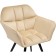 STULL OF A METAL CARKASAS Metal/velor, black/beige 63x59x80 cm
