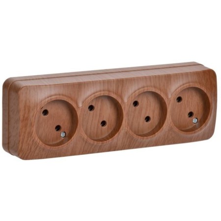IEK ERH40-K24-10 GLORY, OP, 4 sockets, 10A, without grounding