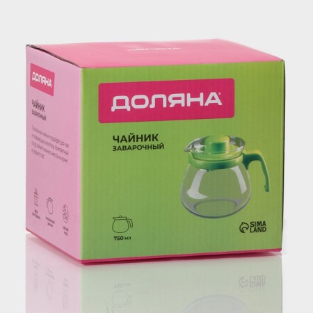 Teapot Glass Hot Dolyana "Frog", 750 ml-4