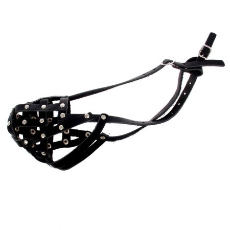 A muzzle leather mesh with jumper No. 2, Doberman, (length on the nose is 9.5 cm, muzzle 28cm), 161347-1