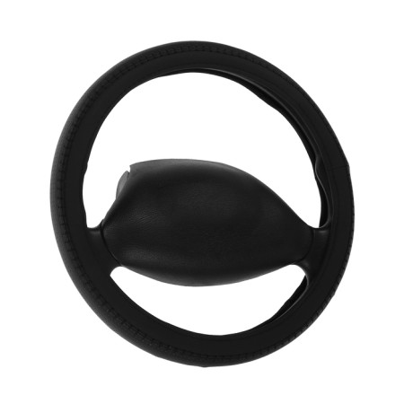 Braids for the steering wheel Nova Bright eco -leather perforated, black, m