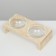 Double stand with bowls made of transparent glass 30 x 14.5 cm x 6.5 cm, 2x250 ml