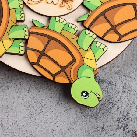 Hot "turtle" stand, 20x20cm, mix of wood-2
