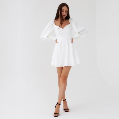 Dress summer female mist size 44, white color-3