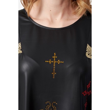 Women's dress, size 44, black color-10
